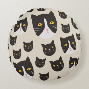 Seamless cat pattern/ round cushion