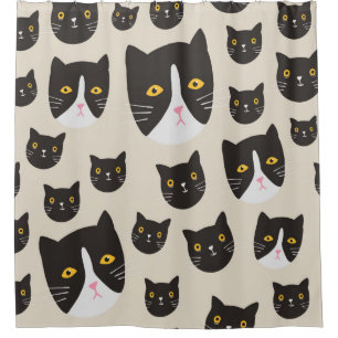 Seamless cat pattern/ shower curtain