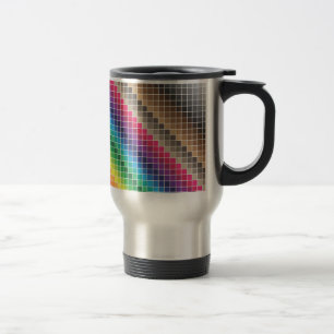 Seamless ceramic colour swatches travel mug