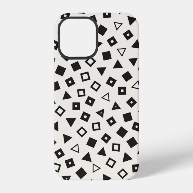 Seamless chaotic patterns. Randomly scattered geom iPhone Case (Back)
