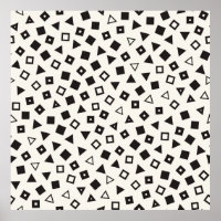 Seamless chaotic patterns. Randomly scattered geom