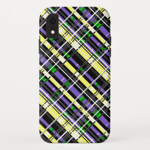 Seamless chequered plaid abstract squares geometri Case-Mate iPhone case