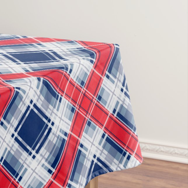 Seamless chequered plaid lined abstract pattern bl tablecloth (In Situ)