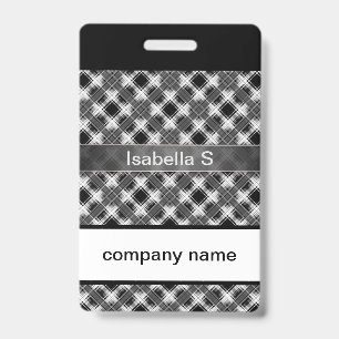 Seamless chequered plaid lined abstract pattern re ID badge