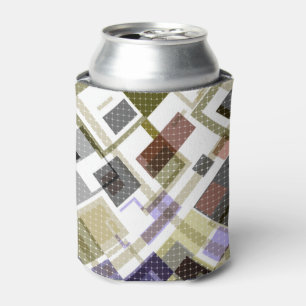 Seamless chequered plaid tartan pattern green brow can cooler