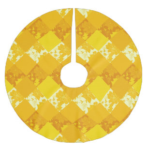 Seamless Christmas patchwork patches pattern geome Brushed Polyester Tree Skirt