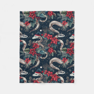 Seamless Christmas pattern Fleece Blanket