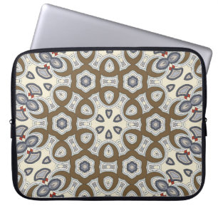 Seamless circular vintage pattern. Coloured decora Laptop Sleeve