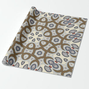 Seamless circular vintage pattern. Coloured decora Wrapping Paper