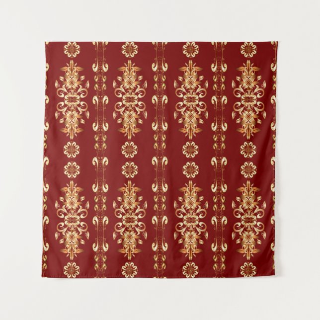 Seamless classic golden pattern. Golden pattern on Tapestry (Front)
