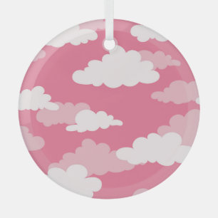 Seamless cloud sky, vintage texture. glass tree decoration