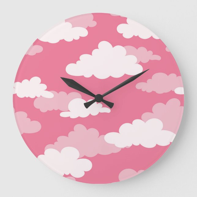 Seamless cloud sky, vintage texture. large clock (Front)