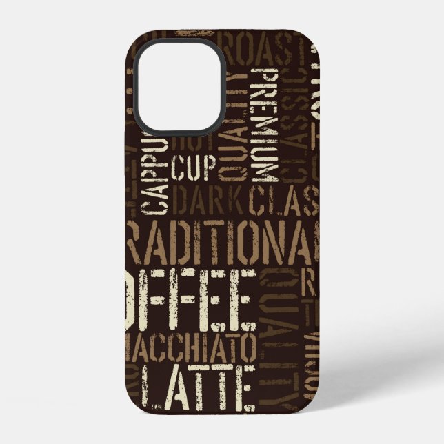 Seamless coffee experience pattern iPhone case (Back)
