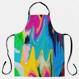 Seamless colorful abstract pattern, watercolor wal apron