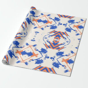 seamless colorful hipster pattern with geometric wrapping paper