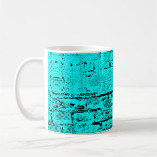 Seamless colour grunge turquoise. Halftone element Coffee Mug