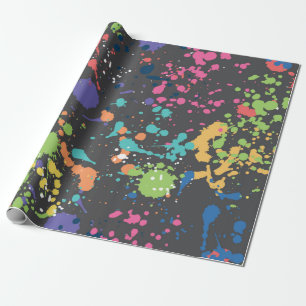 Seamless coloured grunge pattern with watercolor s wrapping paper