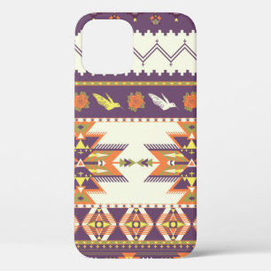 Seamless colourful aztec pattern iPhone 12 case