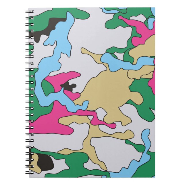 Seamless colourful camouflage background pattern.  notebook (Front)