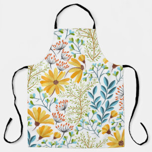 Seamless colourful floral background pattern. apron