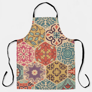 Seamless colourful patchwork tile with Islam, Arab Apron