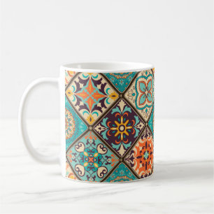 Seamless colourful patchwork tile with Islam, Arab Coffee Mug