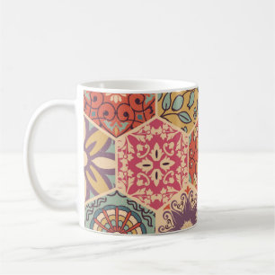 Seamless colourful patchwork tile with Islam, Arab Coffee Mug