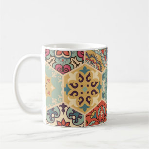 Seamless colourful patchwork tile with Islam, Arab Coffee Mug