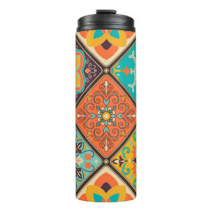 Seamless colourful patchwork tile with Islam, Arab Thermal Tumbler