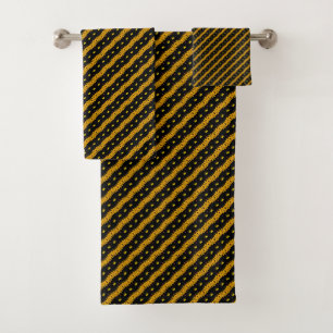 Seamless colourful pattern bath towel set