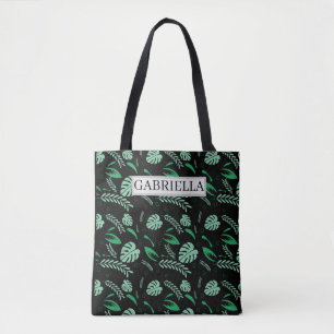 Seamless Colourful Summer Patterns-Custom Name Tote Bag