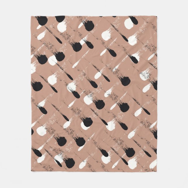 Seamless colourful watercolor pattern fleece blanket (Front)