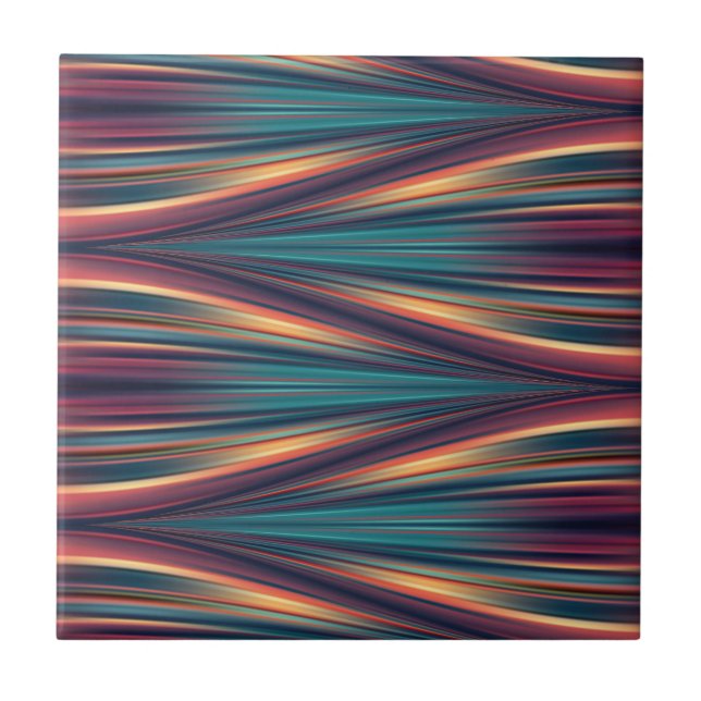 Seamless colours flow pattern on ceramic tile (Front)