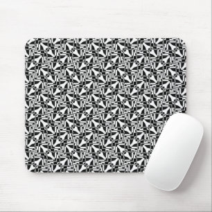 Seamless Core Pattern black White Checkers Mouse Pad