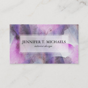 seamless cubism purple abstract art business card