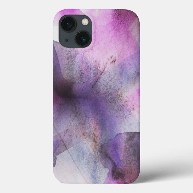 seamless cubism purple abstract art Case-Mate iPhone case (Back)