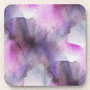 seamless cubism purple abstract art coaster