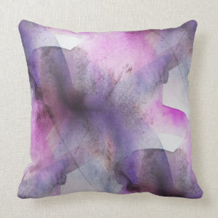 seamless cubism purple abstract art cushion