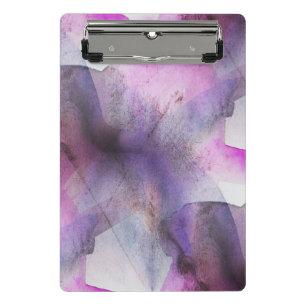 seamless cubism purple abstract art mini clipboard