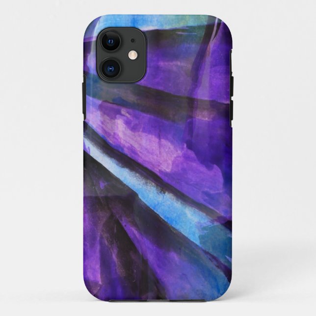 seamless cubism purple, blue abstract art Case-Mate iPhone case (Back)
