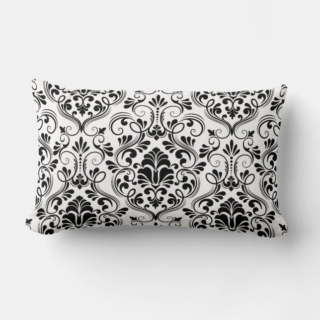 Seamless Damask Throw Pillow (Front)