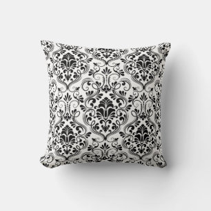 Seamless Damask Throw Pillow