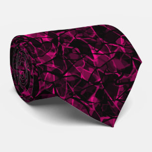 Seamless dark black red abstract modern shapes pat tie