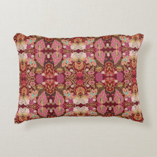 Seamless decorative chaotic floral pattern decorative cushion