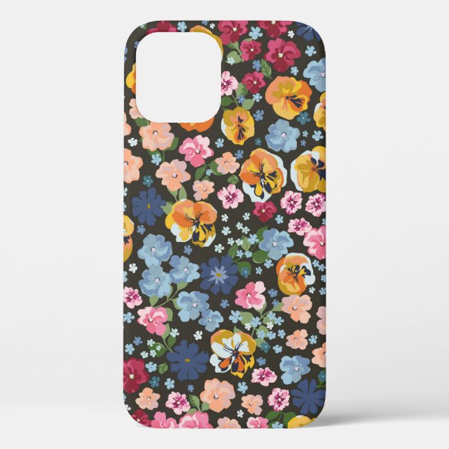Seamless decorative elegant pattern with cute flow Case-Mate iPhone case (Back)