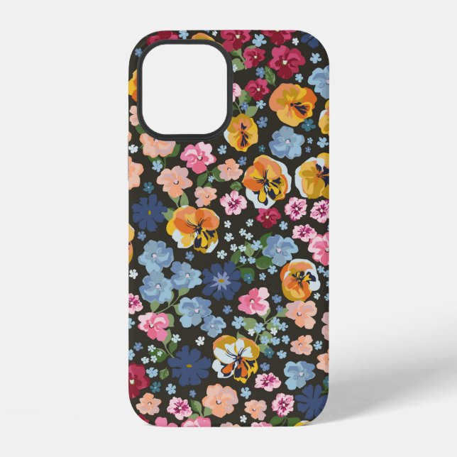 Seamless decorative elegant pattern with cute flow iPhone case (Back)