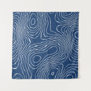 Seamless earth line topographic map organic patter tapestry