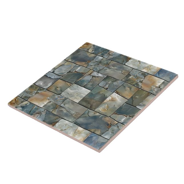 Seamless Elegant Flagstone Tile Design (Side)