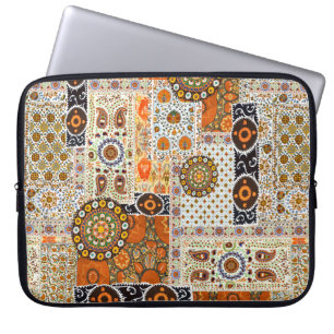 Seamless ethnic abstract digital pattern laptop sleeve