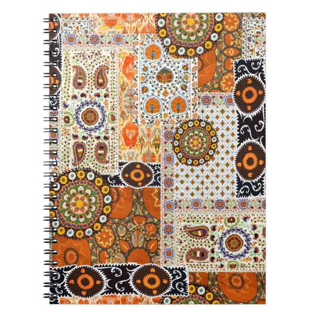 Seamless ethnic abstract digital pattern notebook (Front)